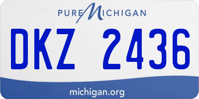 MI license plate DKZ2436