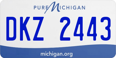 MI license plate DKZ2443