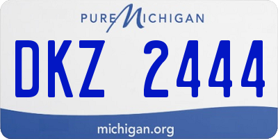 MI license plate DKZ2444
