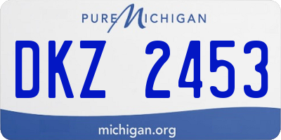 MI license plate DKZ2453