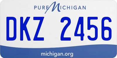 MI license plate DKZ2456