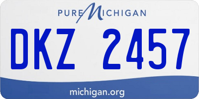 MI license plate DKZ2457