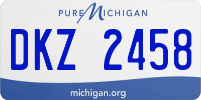 MI license plate DKZ2458