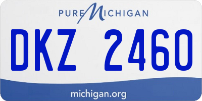 MI license plate DKZ2460