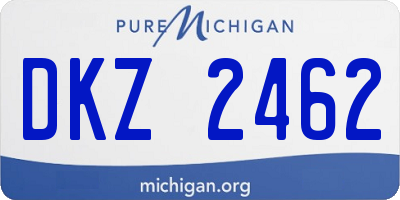 MI license plate DKZ2462