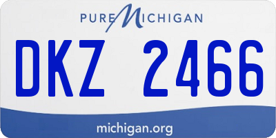 MI license plate DKZ2466