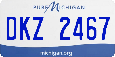 MI license plate DKZ2467