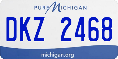 MI license plate DKZ2468
