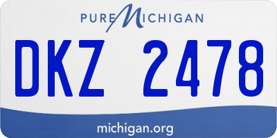 MI license plate DKZ2478