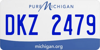 MI license plate DKZ2479
