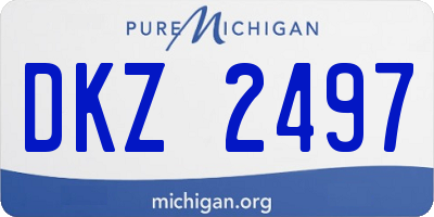 MI license plate DKZ2497
