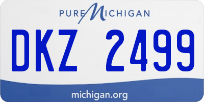 MI license plate DKZ2499
