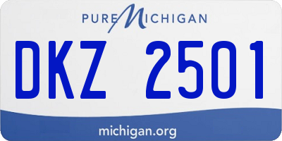 MI license plate DKZ2501