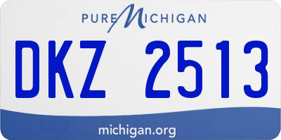 MI license plate DKZ2513