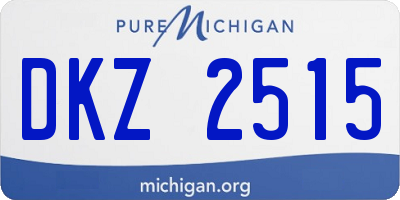 MI license plate DKZ2515