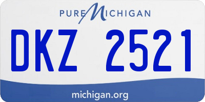 MI license plate DKZ2521