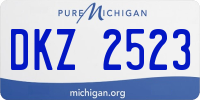 MI license plate DKZ2523