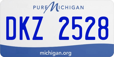 MI license plate DKZ2528