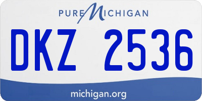 MI license plate DKZ2536