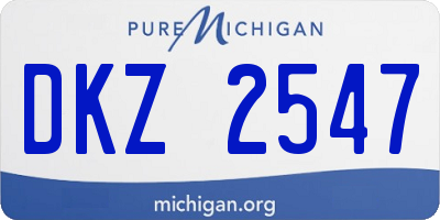 MI license plate DKZ2547