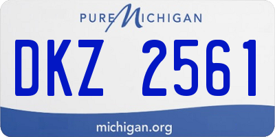 MI license plate DKZ2561