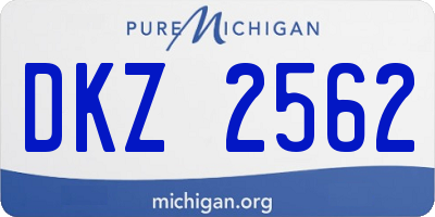 MI license plate DKZ2562