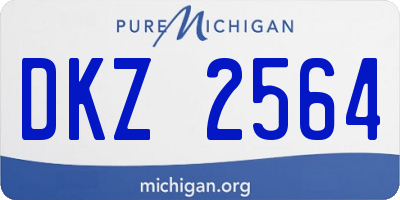 MI license plate DKZ2564