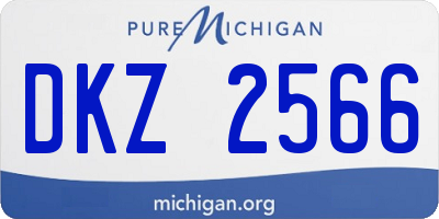 MI license plate DKZ2566