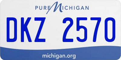 MI license plate DKZ2570
