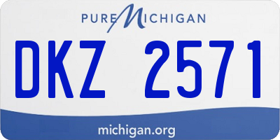 MI license plate DKZ2571