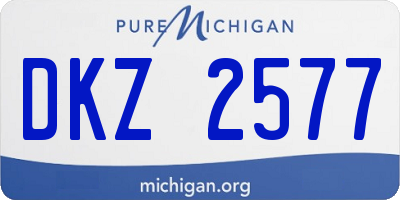 MI license plate DKZ2577