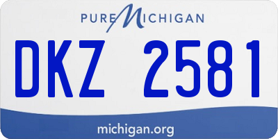 MI license plate DKZ2581