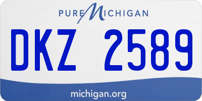 MI license plate DKZ2589