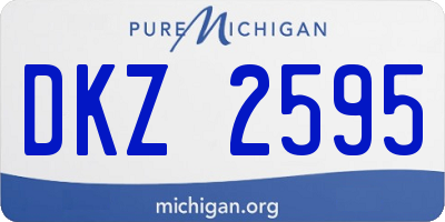 MI license plate DKZ2595
