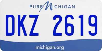 MI license plate DKZ2619
