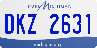 MI license plate DKZ2631