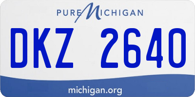 MI license plate DKZ2640