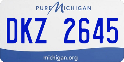 MI license plate DKZ2645