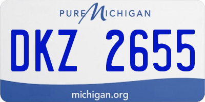 MI license plate DKZ2655