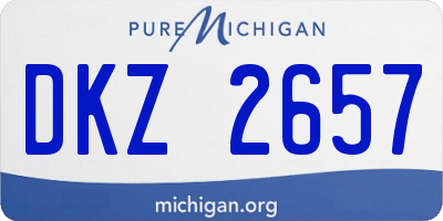 MI license plate DKZ2657