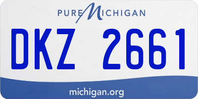 MI license plate DKZ2661