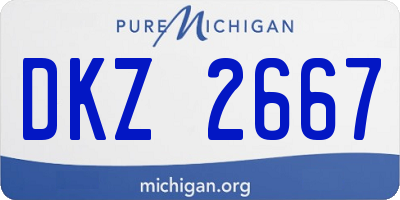 MI license plate DKZ2667