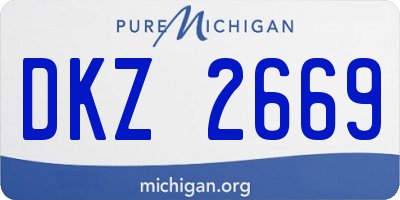 MI license plate DKZ2669