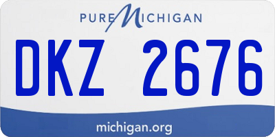MI license plate DKZ2676
