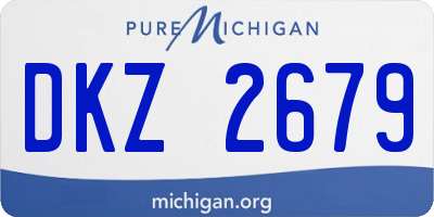 MI license plate DKZ2679