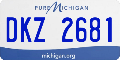 MI license plate DKZ2681