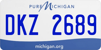 MI license plate DKZ2689