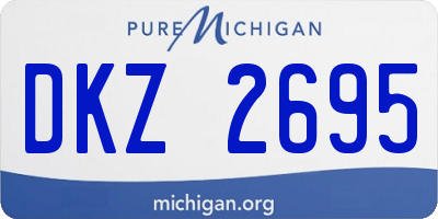 MI license plate DKZ2695