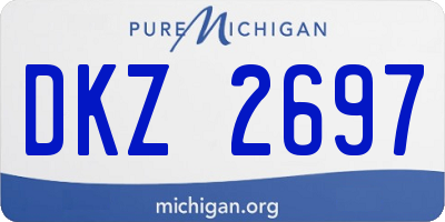 MI license plate DKZ2697
