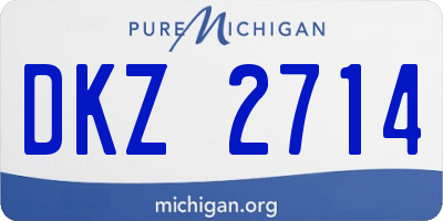 MI license plate DKZ2714